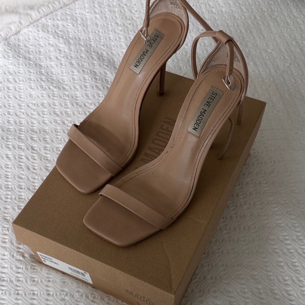 Steve Madden Nude Strappy Heels